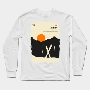 Arlberg Austria Tyrol Tirol Ski Snowboard Travel Poster Long Sleeve T-Shirt